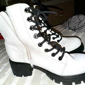 MIA white platform boots